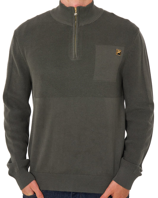 Fila Gold Fila Gold Aldo 1/4 Zip Sweat Gunmetal