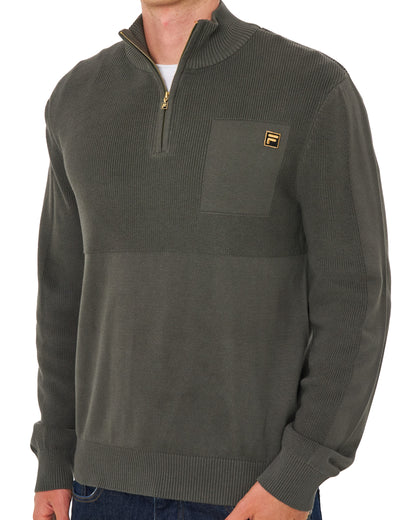 Fila Gold Aldo 1/4 Zip Sweat Gunmetal