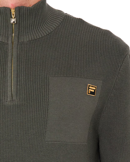 Fila Gold Aldo 1/4 Zip Sweat Gunmetal