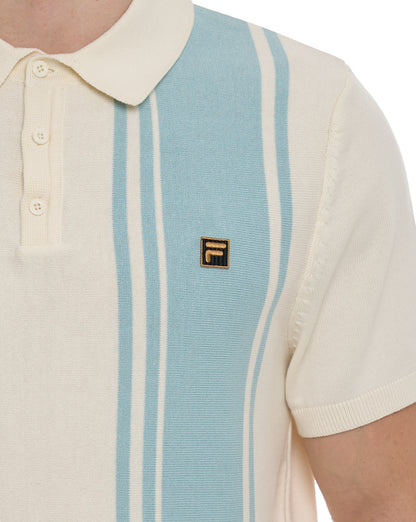 Fila Gold Buddy Knit Polo Off White/Sterling Blue