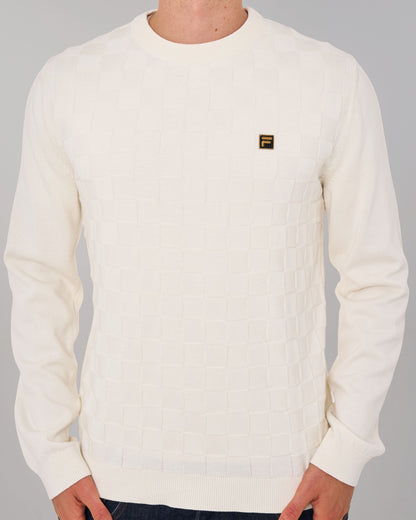 Fila Gold Square Knit Jumper Egret