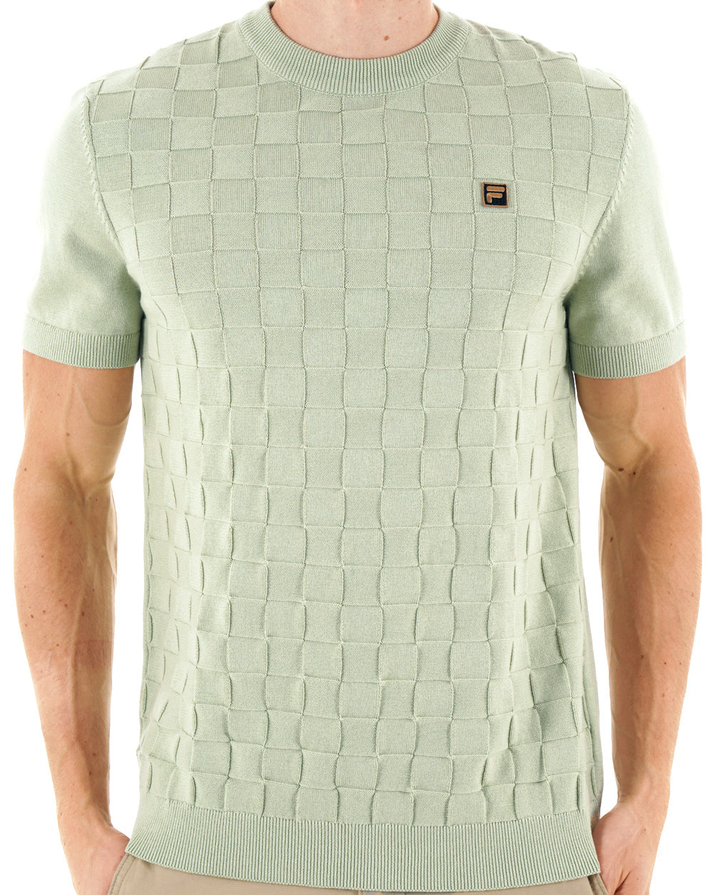 Fila Gold Campbell Square Knit Tee hellgrün