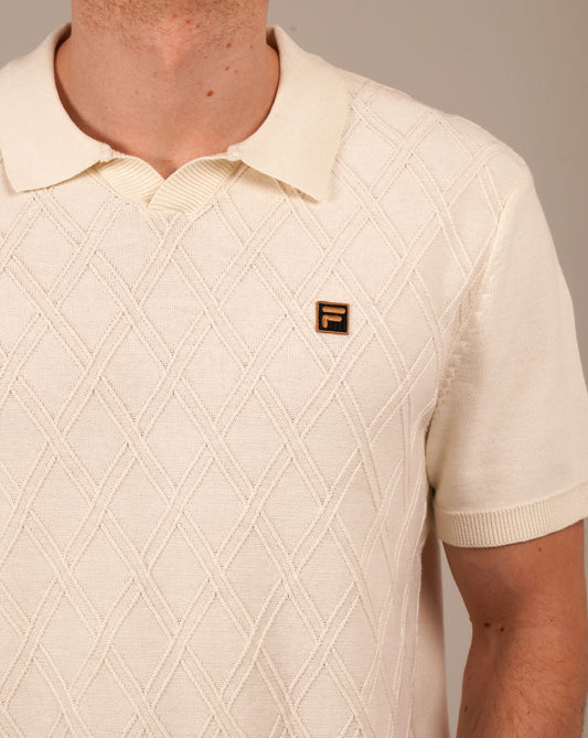 Fila Gold Denny Strickpolo Off White