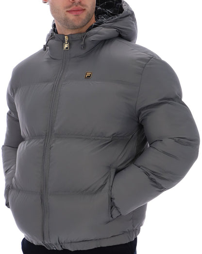 Fila Gold Desmond Puffa Jacket Gunmetal