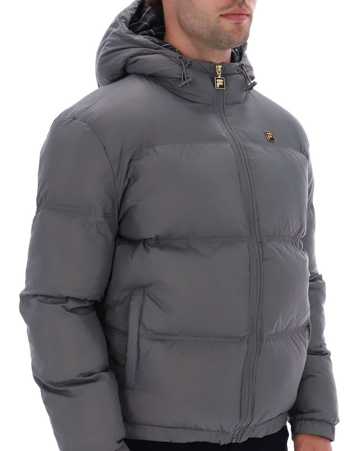 Fila Gold Desmond Puffa Jacket Gunmetal