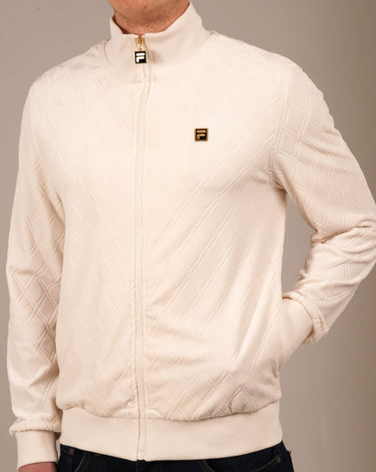 Fila Gold Diamond Velours-Trainingsjacke Off White
