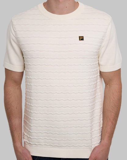 Fila Gold Don Strick-T-Shirt Off White
