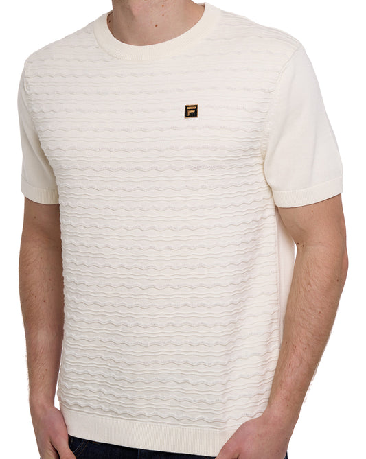 Fila Gold Don Strick-T-Shirt Off White