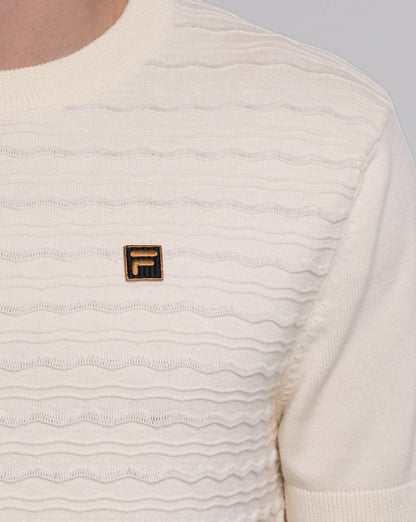Fila Gold Don Strick-T-Shirt Off White