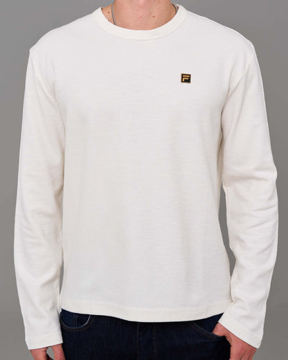 Fila Gold Elio LS Slub T-Shirt White Down