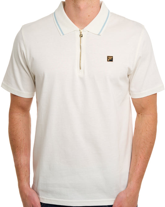 Fila Gold Fila Gold Lemar Zip Polo Off White