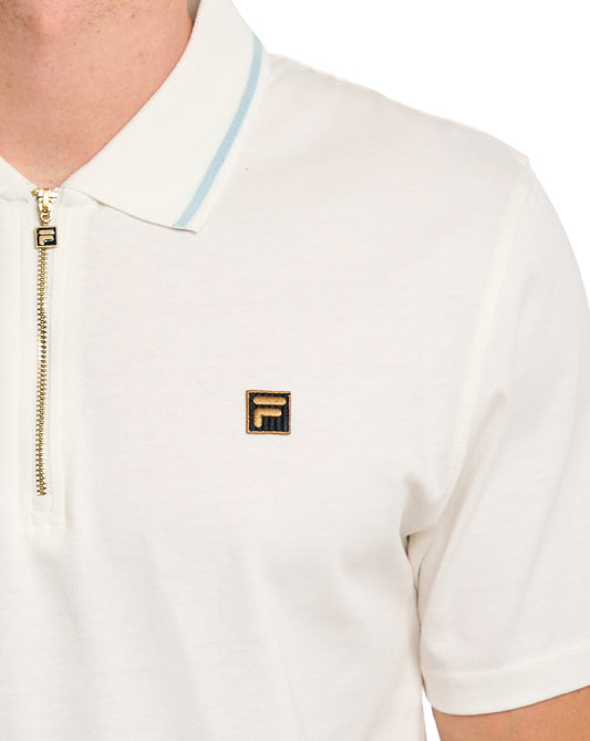 Fila Gold Fila Gold Lemar Zip Polo Off White