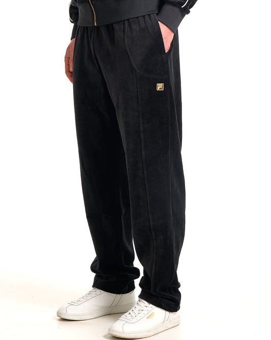 Fila Gold Fella Velour Track Pants Black