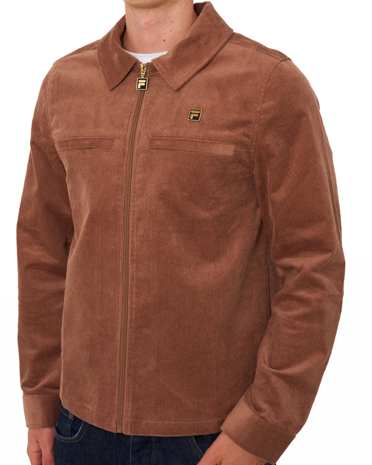 Fila Gold Roman Corduroy Overshirt Raw Umber