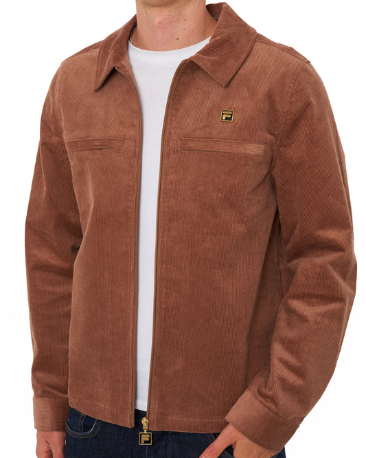 Fila Gold Fila Gold Roman Corduroy Overshirt Raw Umber