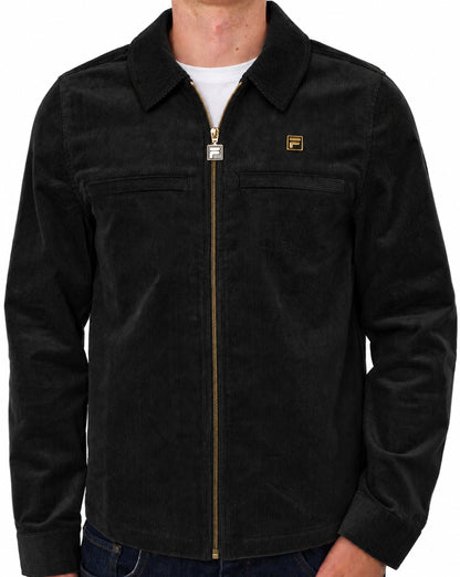 Fila Gold Roman Corduroy Overshirt Black