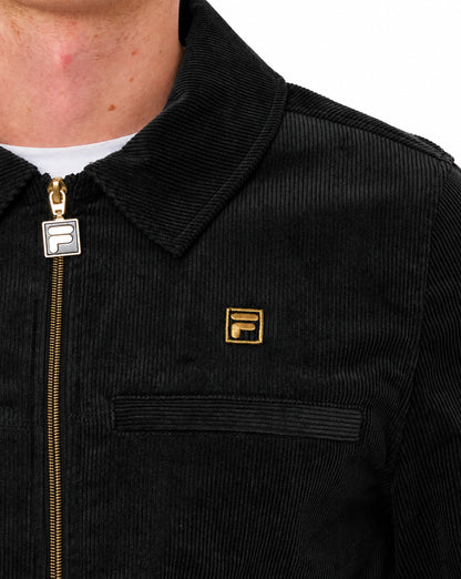 Fila Gold Roman Corduroy Overshirt Black