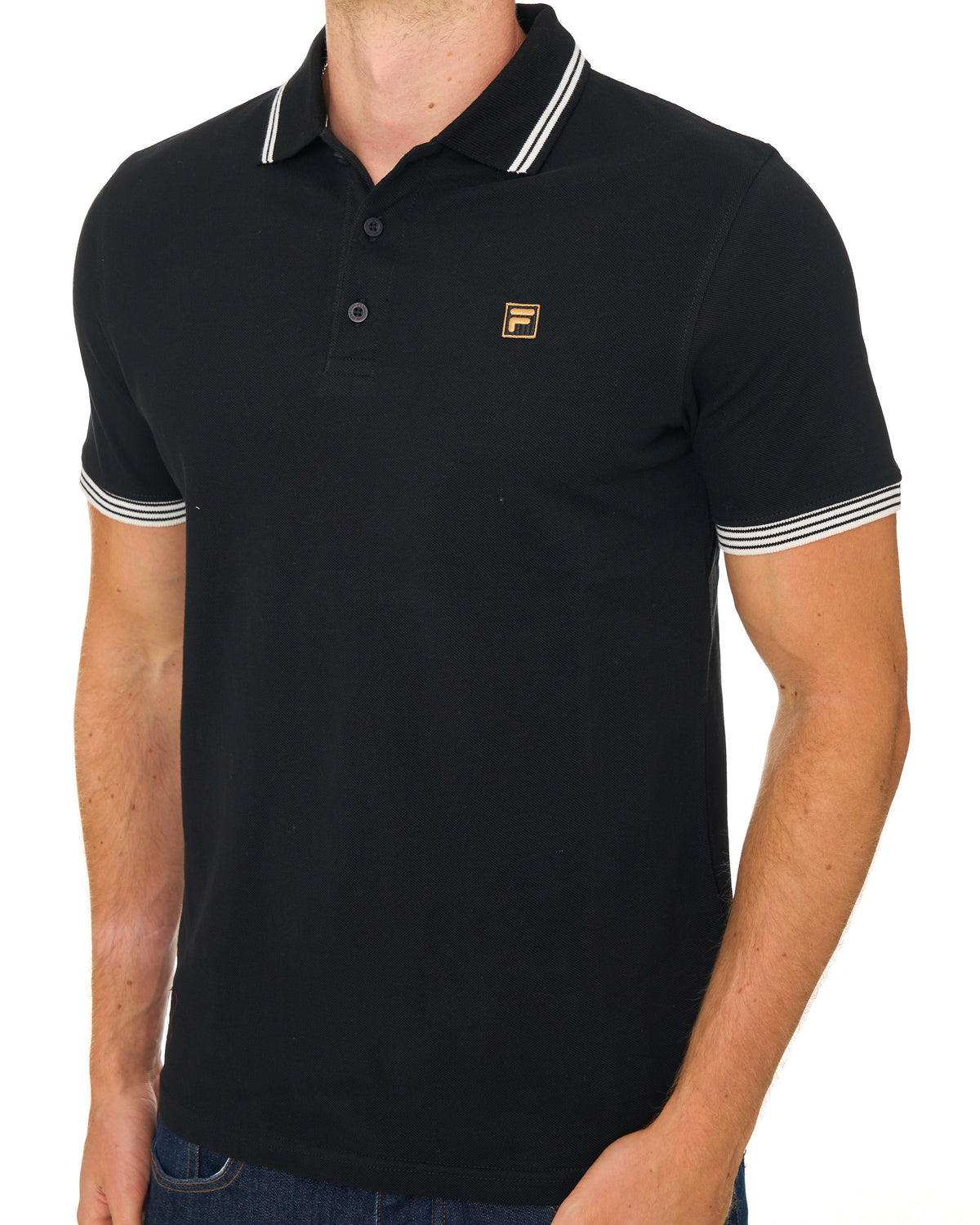 Fila Gold Soren 3 Polo Shirt Black