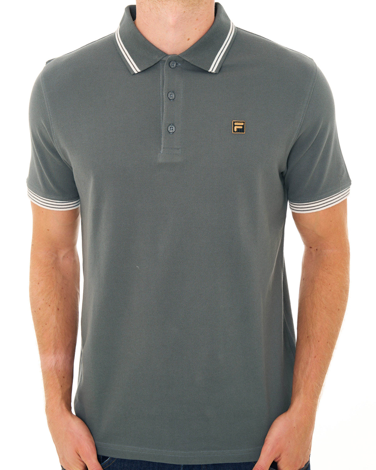 Fila Gold Soren Polo Shirt Gunmetal