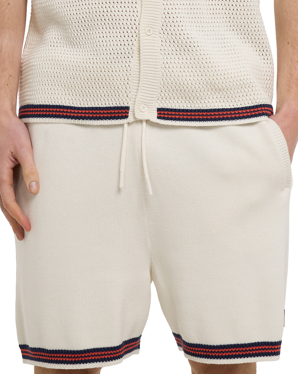 Fila Vintage Clemente Crochet Shorts Gardenia