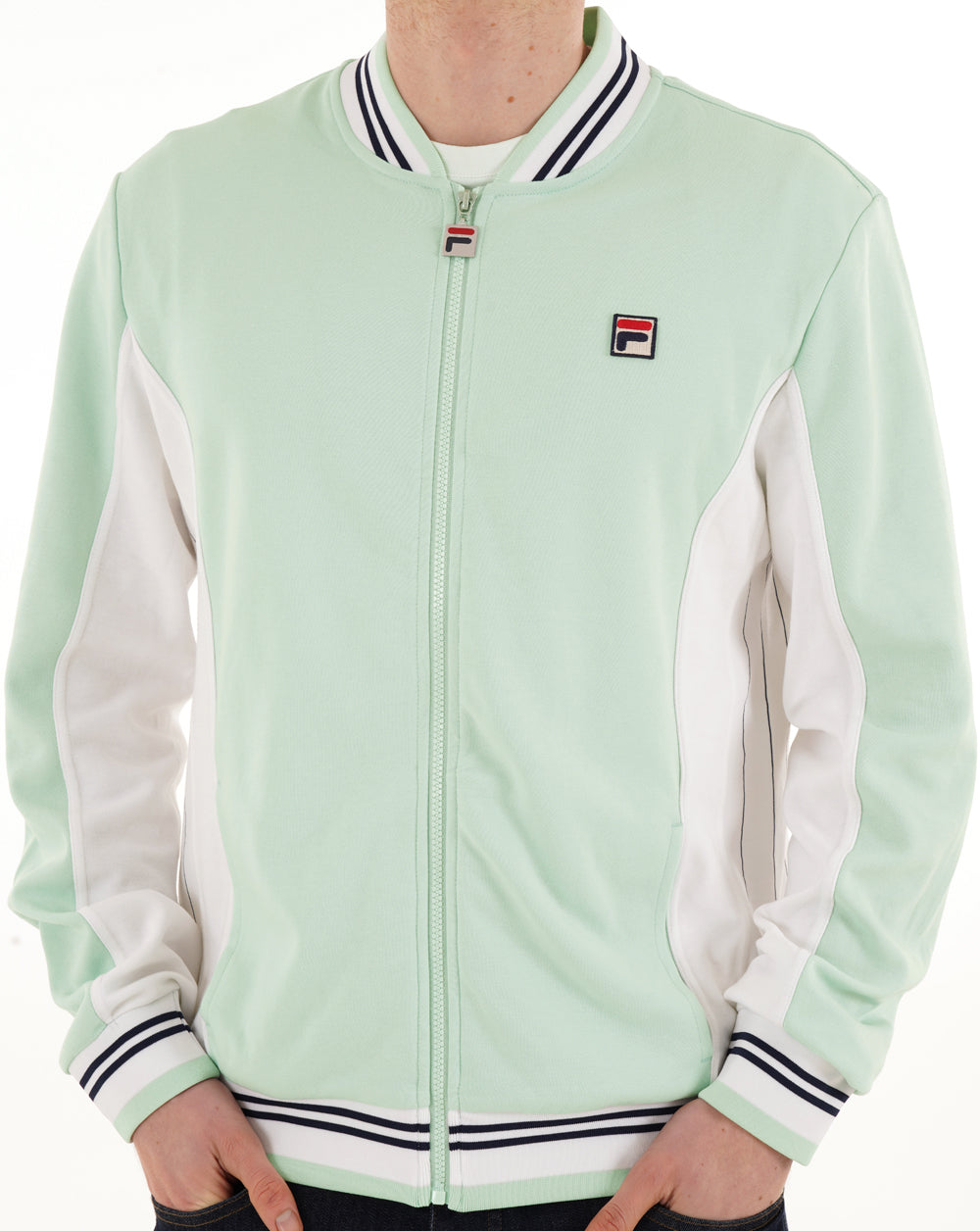 Fila Vintage MK1 Settanta Track Top, Hellgrün/Weiß