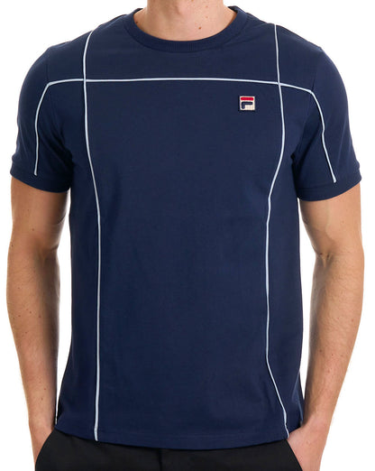 Fila Vintage Terrinda T-Shirt Marineblau/Hellblau