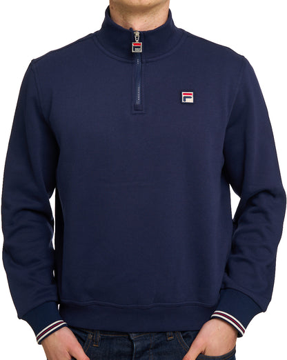 Fila Vintage 1/4 Zip Sweatshirt Marineblau