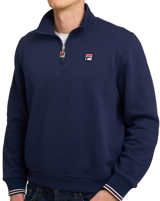 Fila Vintage Fila Vintage 1/4 Zip Sweatshirt Marineblau