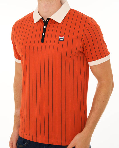 Fila Vintage BB1 Polo Shirt Burnt Orange/Gardenia
