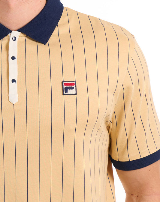 Fila Vintage Fila Vintage BB1 ​​Poloshirt Klassisches Beige/Marineblau