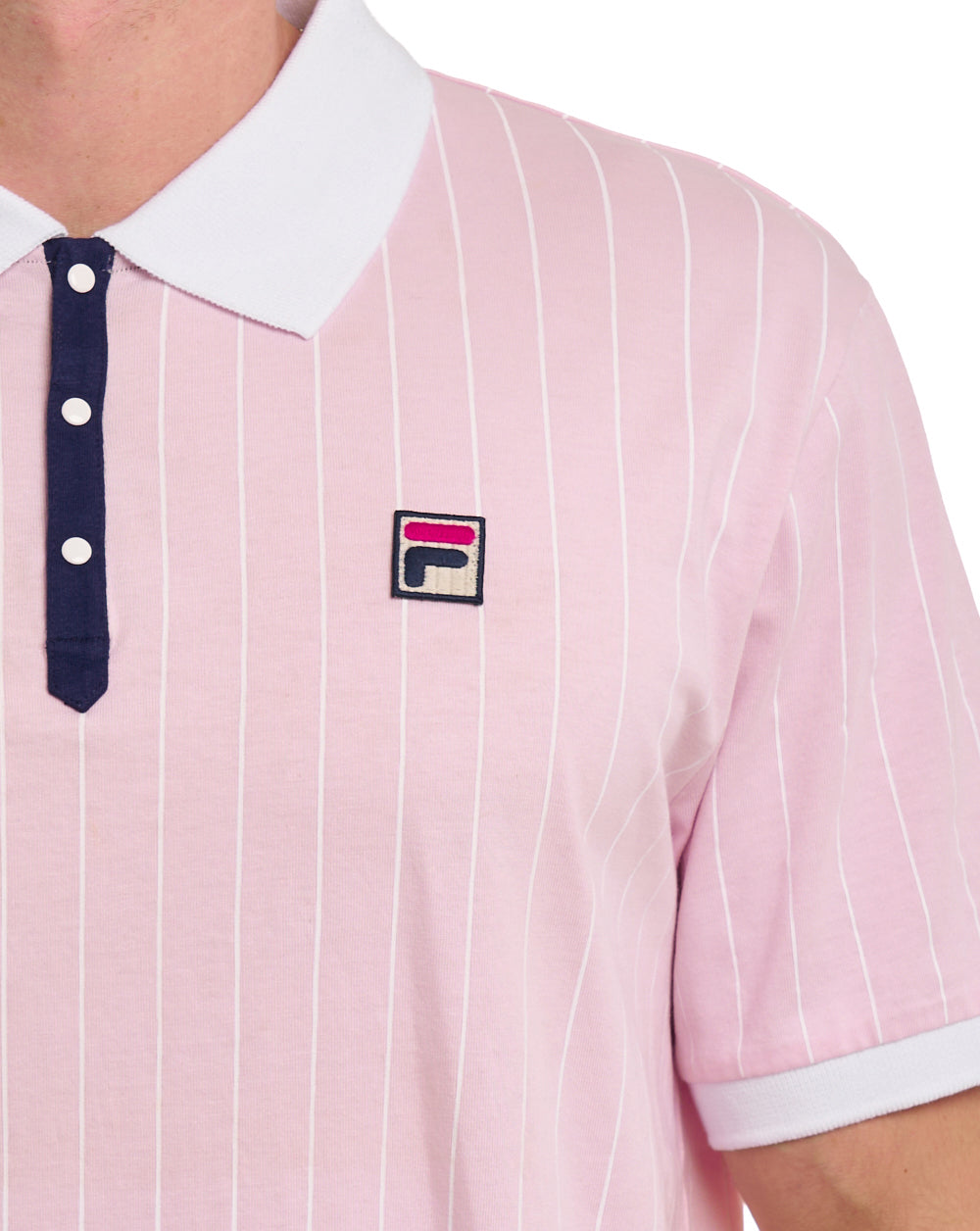Fila Vintage BB1 Polo Shirt Soft Pink / White