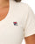 Fila Vintage Berta V Neck T-Shirt Gardenia