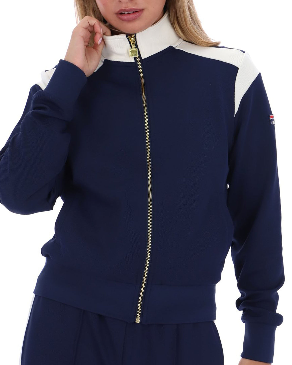 Fila Vintage Bianca Track Top Navy/Gardenia