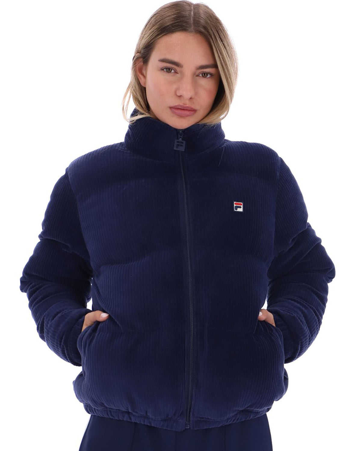 Fila Vintage Brandy Velour Puffa Navy
