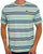 Fila Vintage Cesare Streifen-T-Shirt, Hellgrün