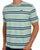Fila Vintage Cesare Streifen-T-Shirt, Hellgrün