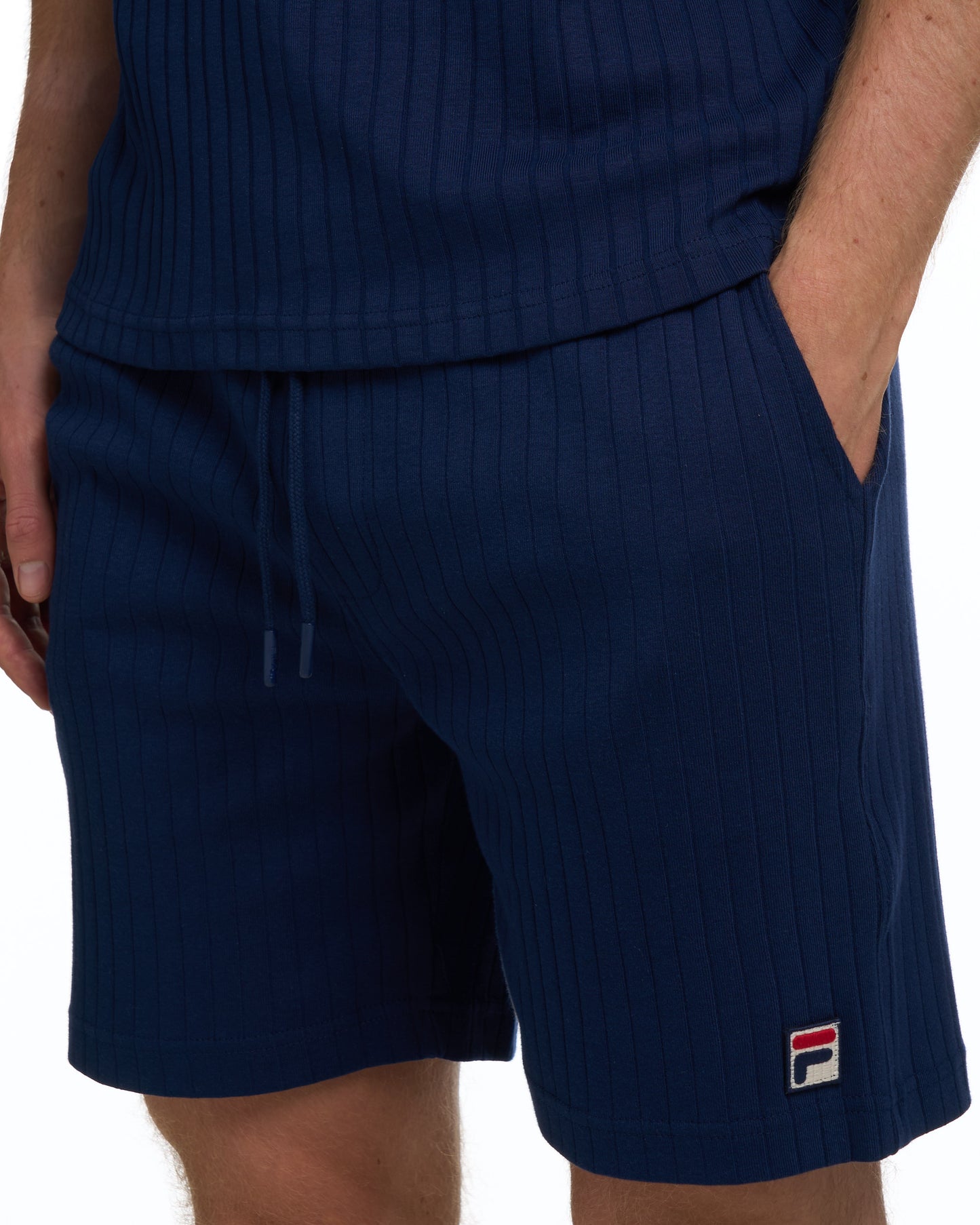 Fila Vintage Conrad Ribbed Shorts Navy
