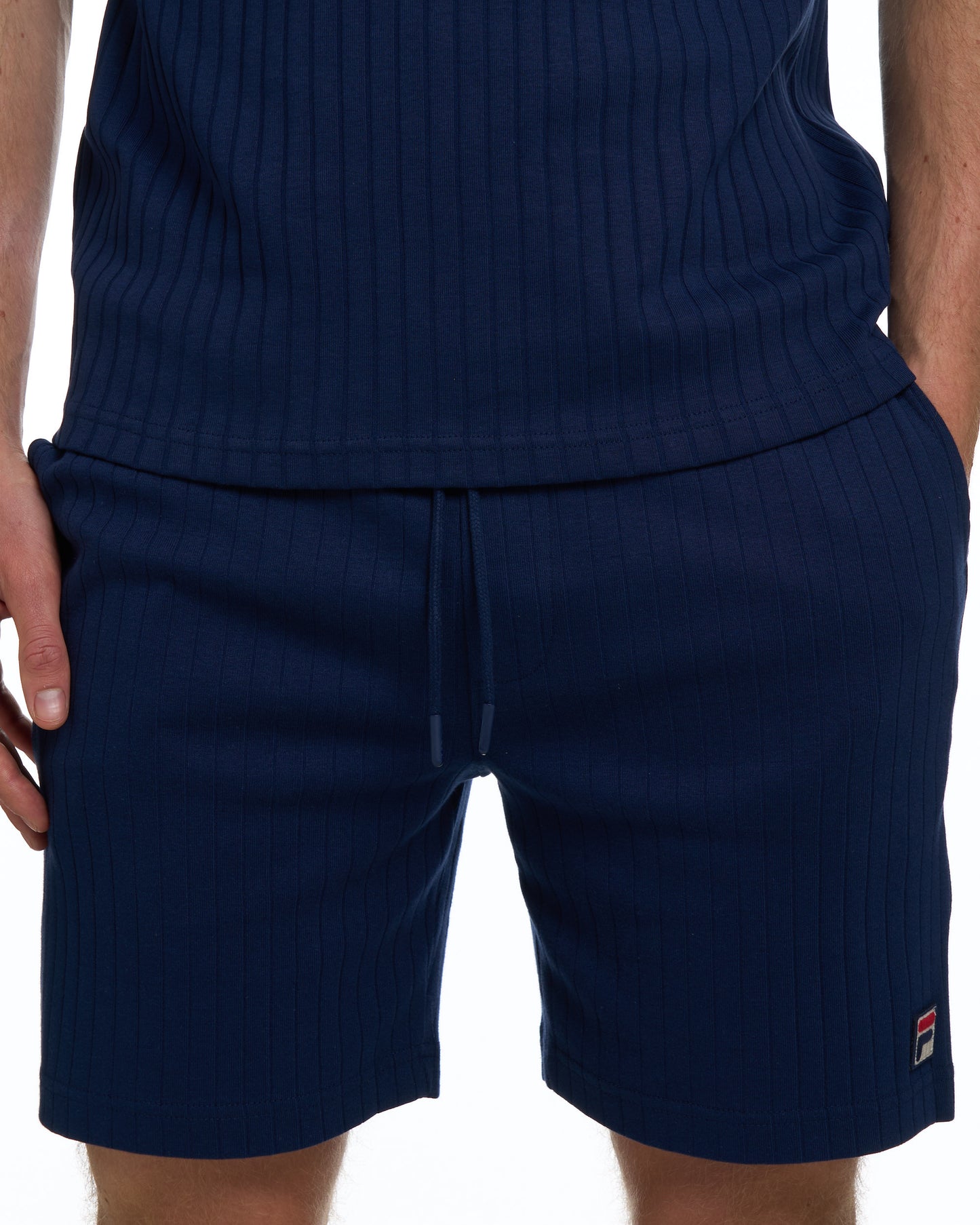 Fila Vintage Conrad Ribbed Shorts Navy