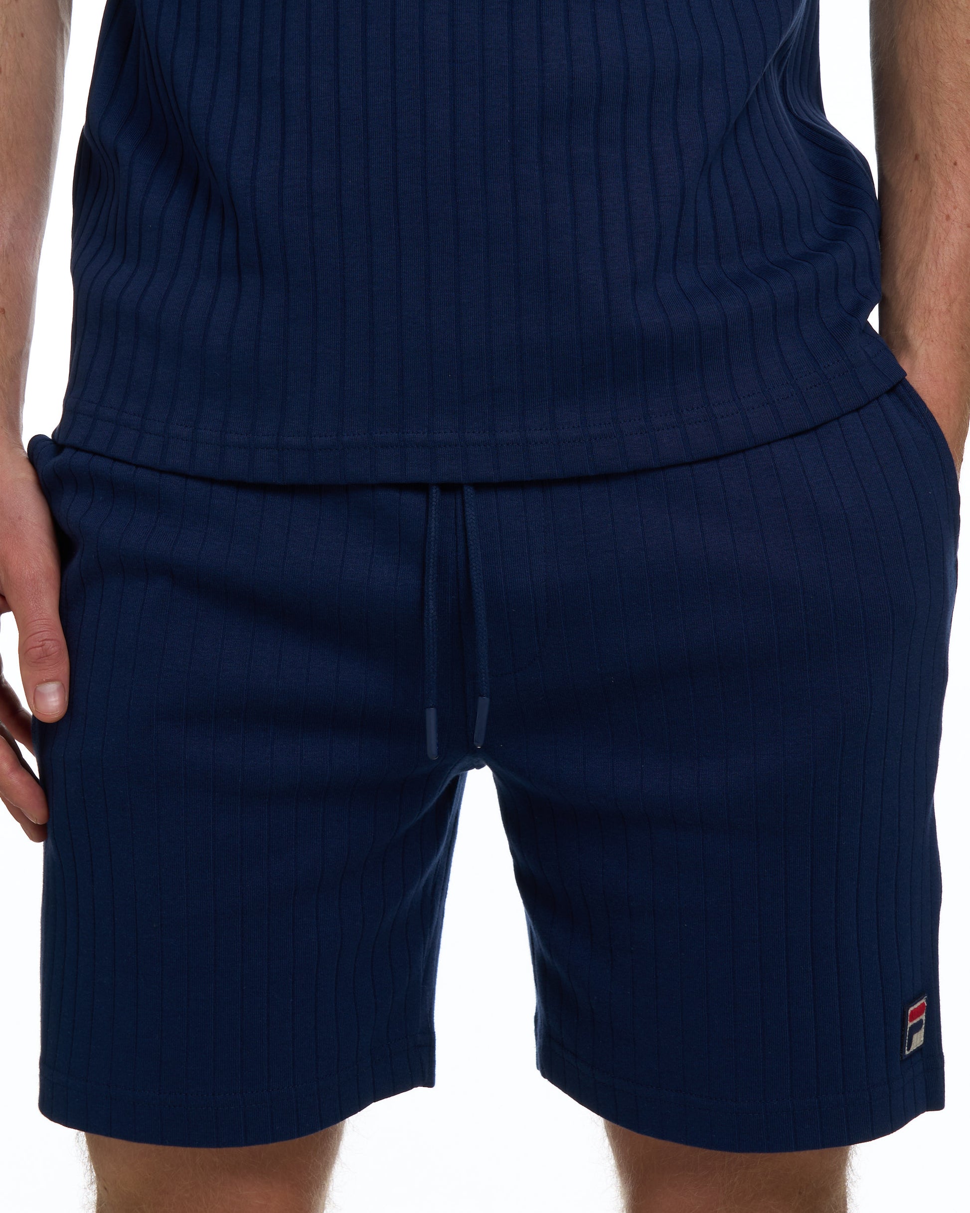 Fila Vintage Conrad Ribbed Shorts Navy