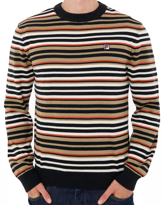 Fila Vintage Fila Vintage Elias Striped Jumper Black/Multi