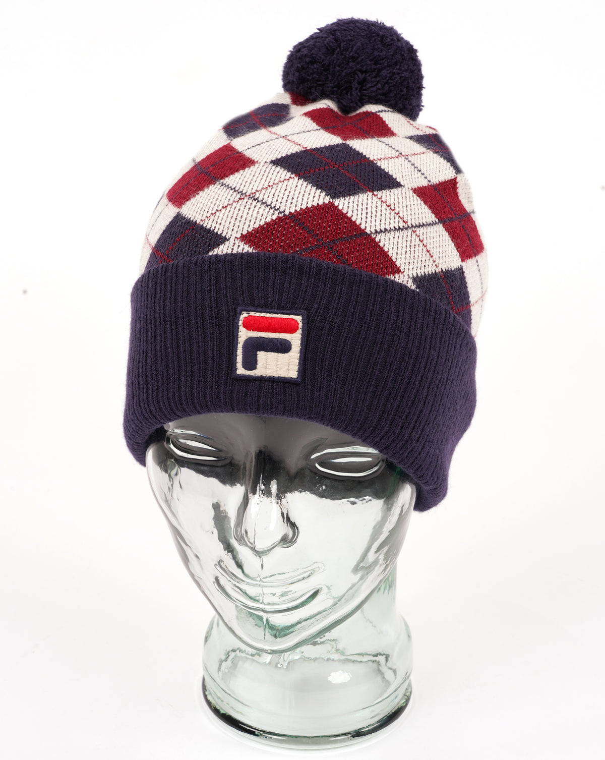 Fila Vintage Ellias Bobble Beanie Navy/Red