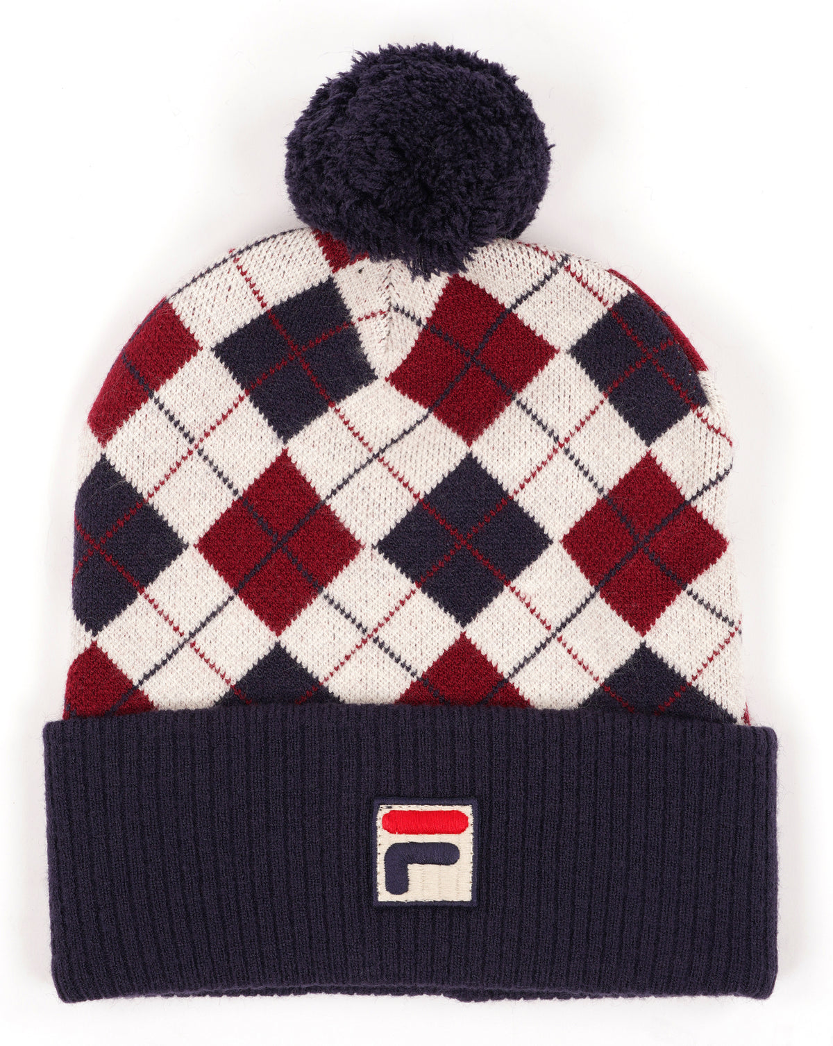 Fila Vintage Ellias Bobble Beanie Navy/Red