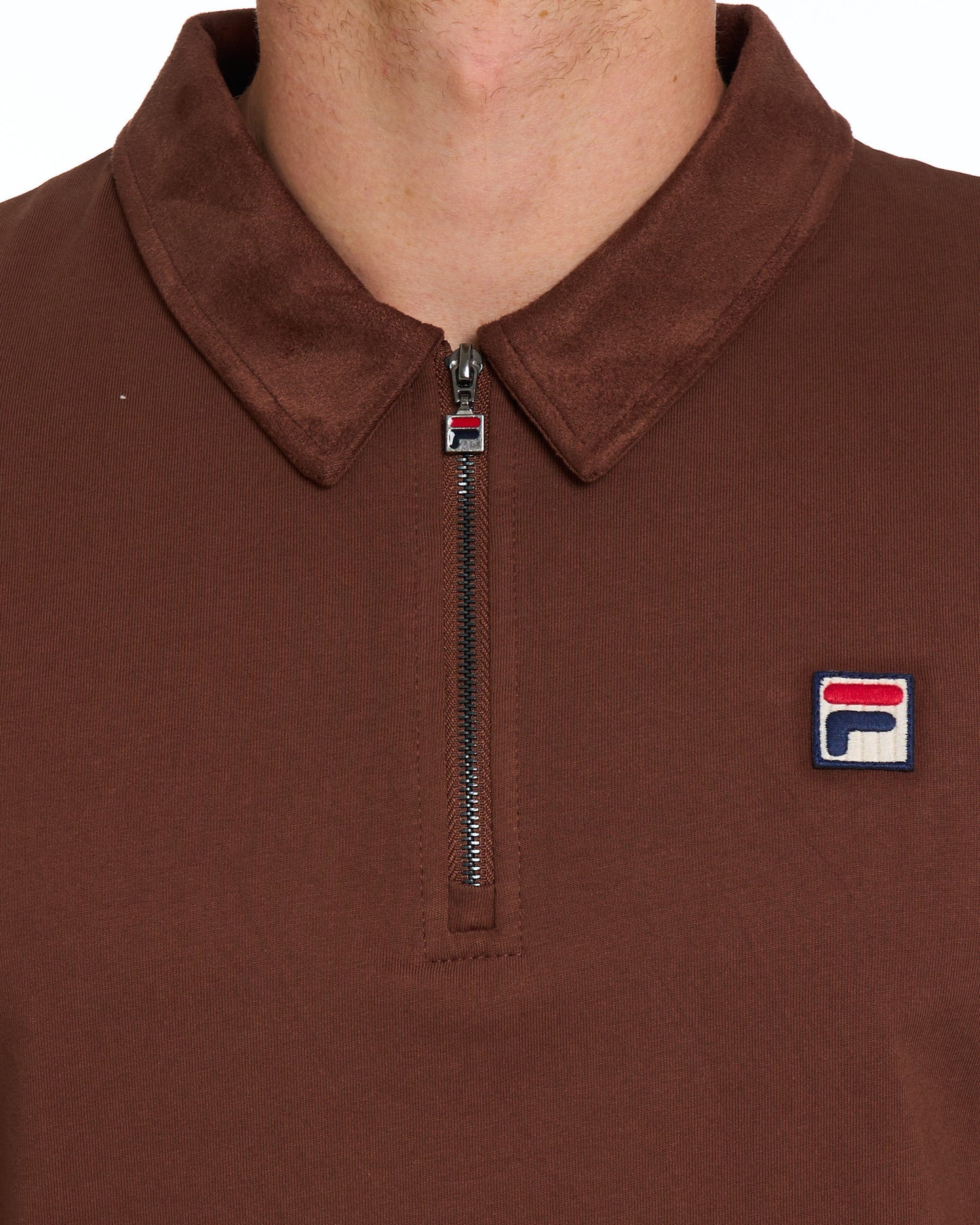 Fila Vintage Ettore Zip Polo Cappucino