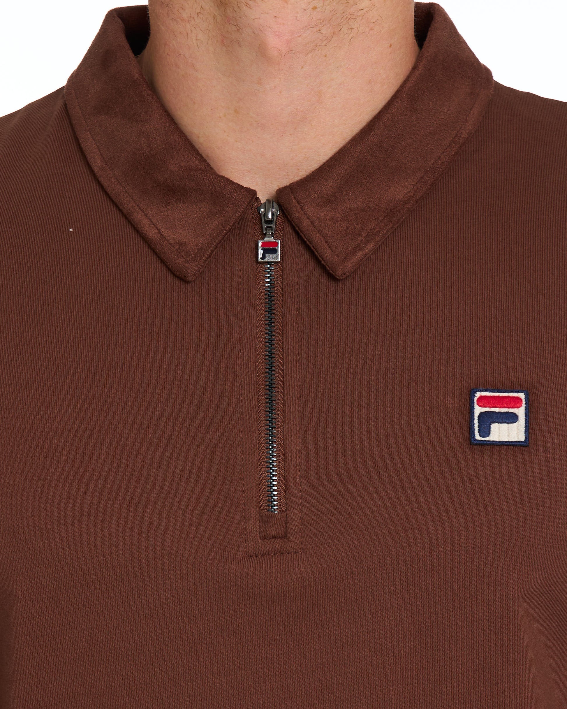 Fila Vintage Ettore Zip Polo Cappucino