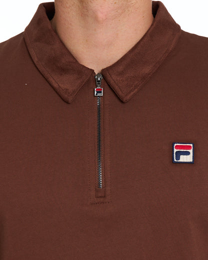 Fila Vintage Ettore Zip Polo Cappucino