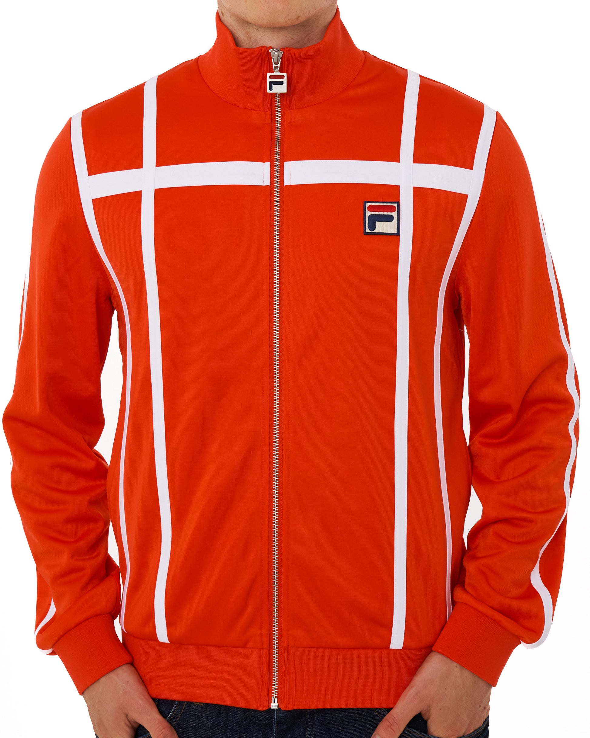 Fila Vintage Grand Slam Track Top Archive Red/White