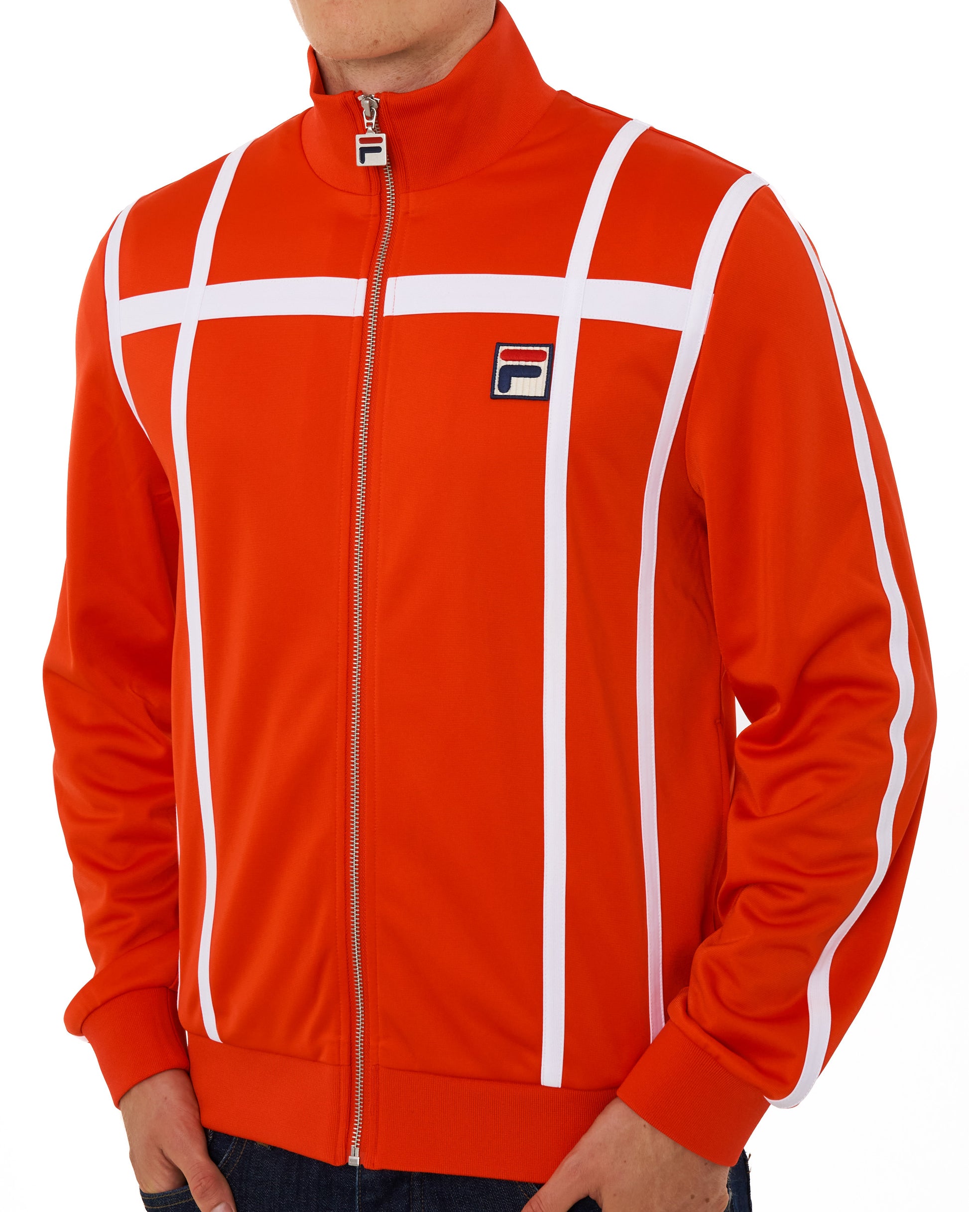 Fila Vintage Grand Slam Track Top Archive Red/White