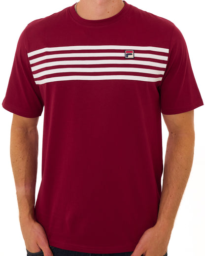 Fila Vintage Hanford T-shirt Deep Red