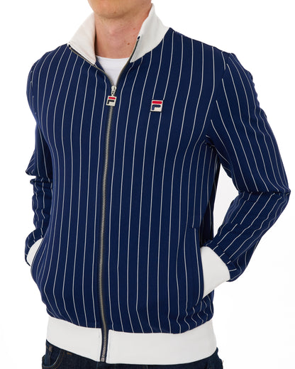 Fila Vintage Striped Track Top Navy/Gardenia