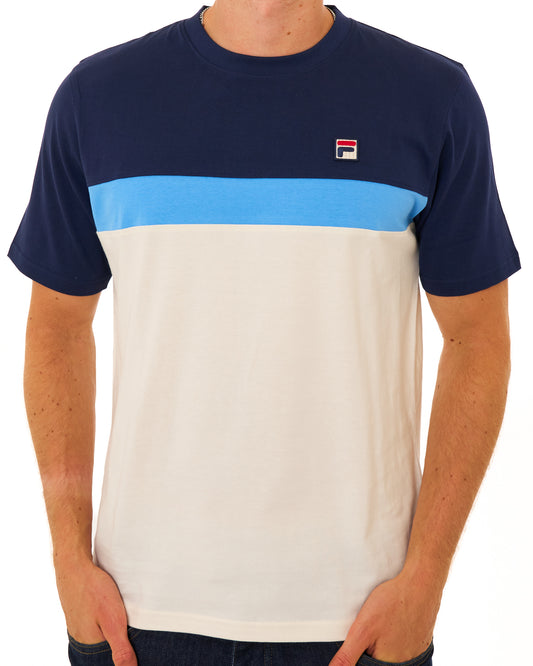 Fila Vintage Fila Vintage Jakub T-Shirt Navy/Azure/Gardenia